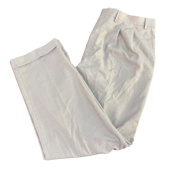 Lauren Ralph Lauren Mens Pleated Dress Pants Tan Beige Cuffed 40W x 32L Trousers